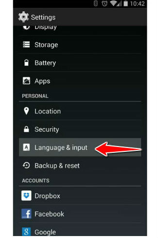 How to change the language of menu in Acer Liquid S2