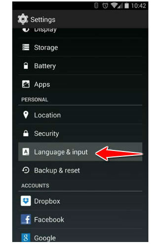 How to change the language of menu in Acer Liquid Z320