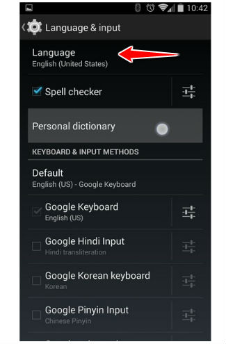 How to change the language of menu in Acer beTouch E400
