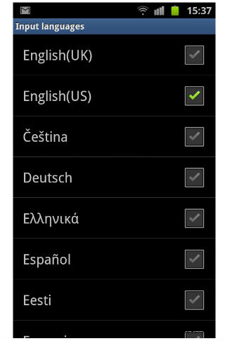 How to change the language of menu in Acer Stream