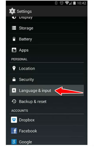 How to change the language of menu in Acer Iconia Tab A101