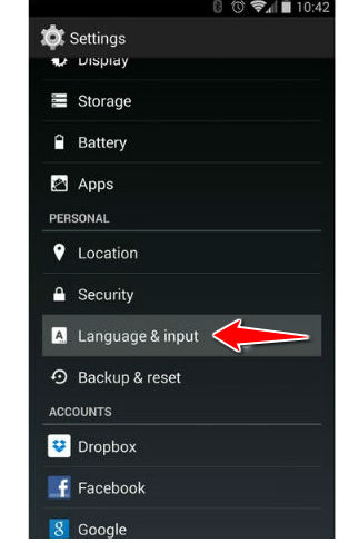 How to change the language of menu in Acer Iconia Tab A110