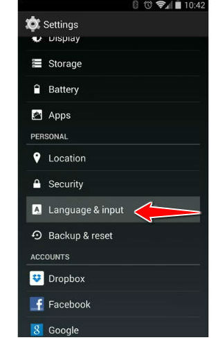 How to change the language of menu in Acer Liquid Jade Z