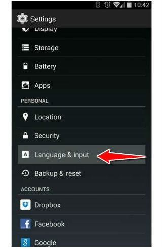How to change the language of menu in Acer Liquid E600