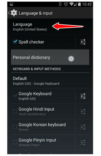 How to change the language of menu in Acer beTouch E120