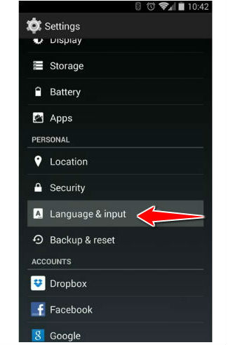 How to change the language of menu in Acer Liquid Z410