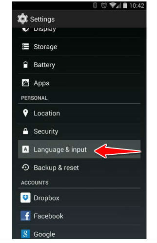 How to change the language of menu in Acer Liquid C1