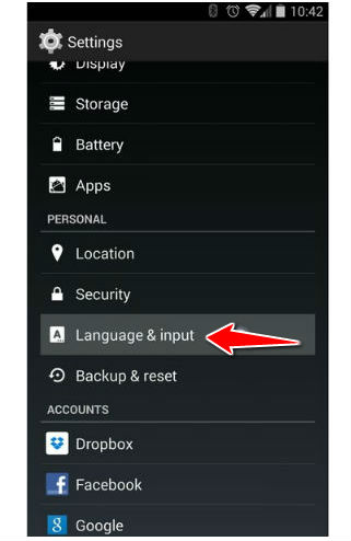 How to change the language of menu in Acer Iconia Tab A100