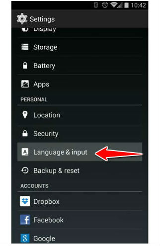 How to change the language of menu in Alcatel Idol Alpha