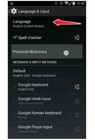 How to change the language of menu in Alcatel Idol S