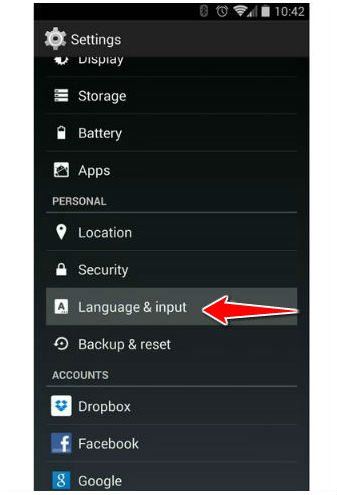 How to change the language of menu in Alcatel One Touch Snap