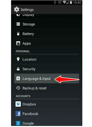 How to change the language of menu in Alcatel One Touch Star