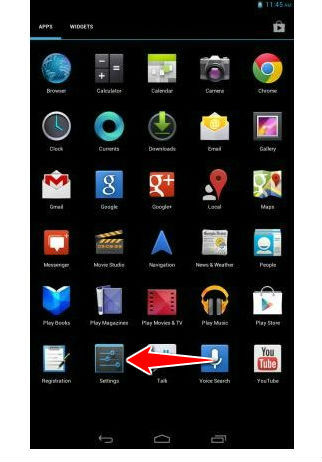 How to change the language of menu in Alcatel One Touch Tab 7