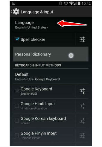 How to change the language of menu in Alcatel One Touch Idol Ultra