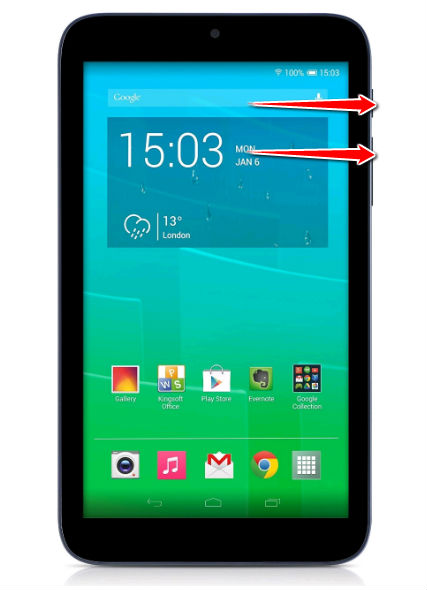 How to put Alcatel Pixi 7 in Fastboot Mode