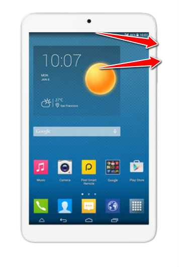 How to put Alcatel Pixi 8 in Fastboot Mode