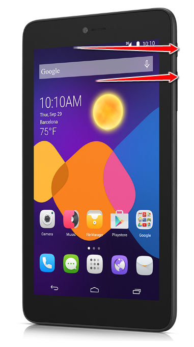 How to put your Alcatel Pixi 3 (7) LTE into Recovery Mode