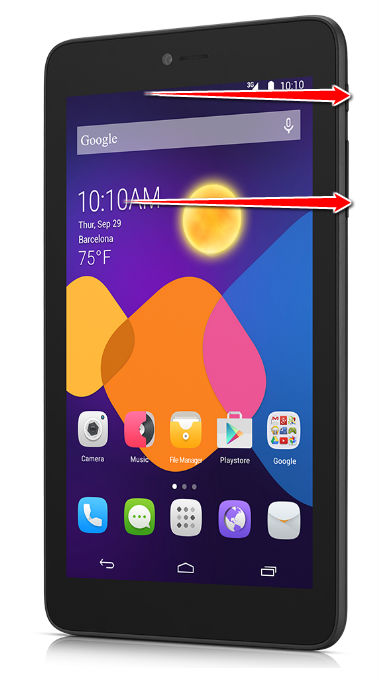 How to put Alcatel Pixi 3 (7) LTE in Factory Mode