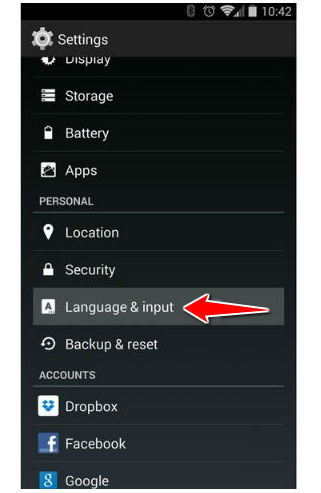 How to change the language of menu in Asus Fonepad 7