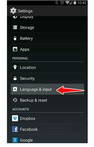 How to change the language of menu in Celkon Q44