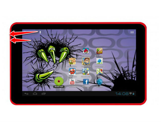 How to put your EasyPix MonsterPad Red Ninja Dual Core into Recovery Mode