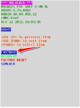 How to put HTC Desire SV in Fastboot Mode