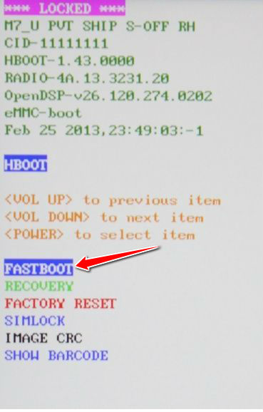 How to put HTC Evo 4G in Fastboot Mode