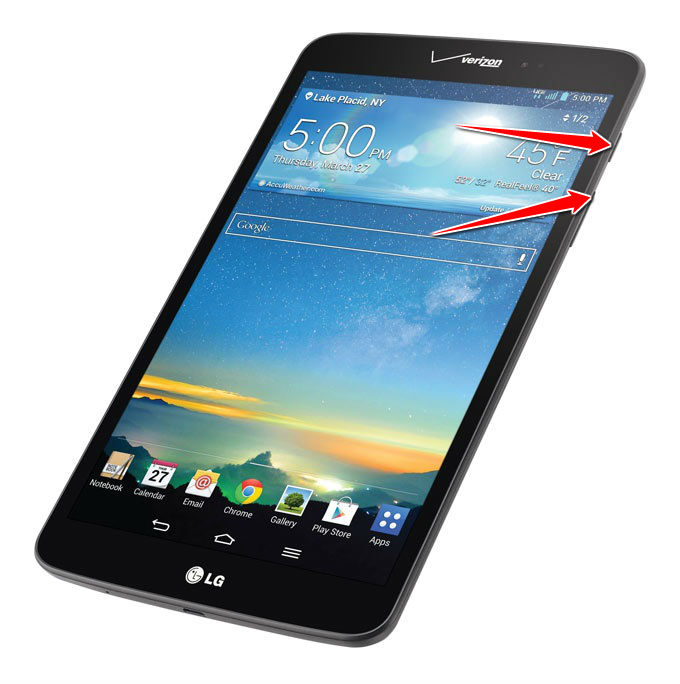 How to put LG G Pad 8.3 LTE in Download Mode