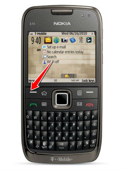Hard Reset for Nokia E73 Mode