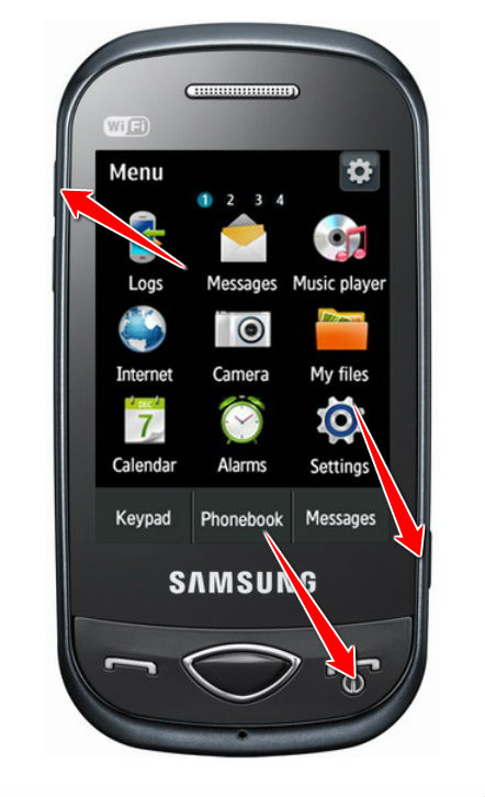 How to put your Samsung B3410W Ch@t into Recovery Mode