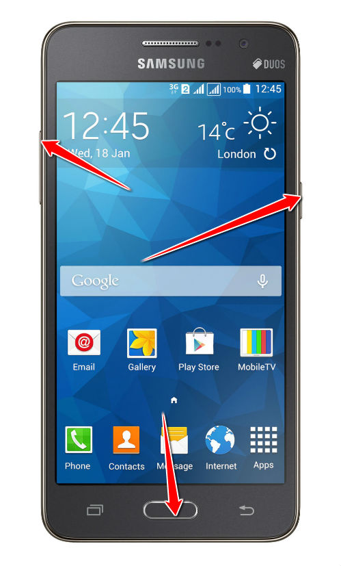 How to put your Samsung Galaxy Grand Prime Duos TV into Recovery Mode
