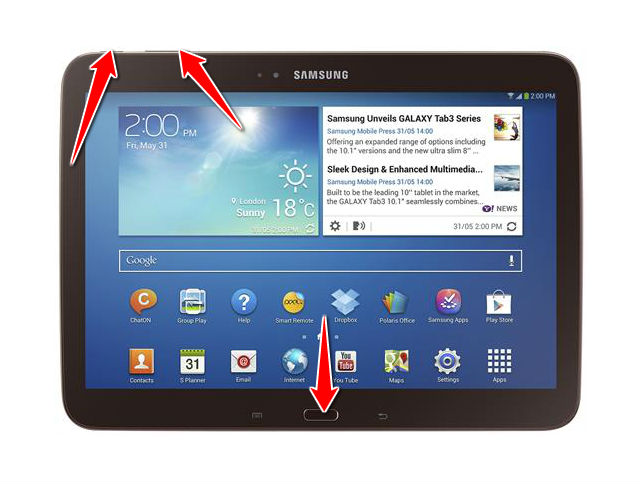 How to put Samsung Galaxy Tab 3 10.1 P5210 in Download Mode