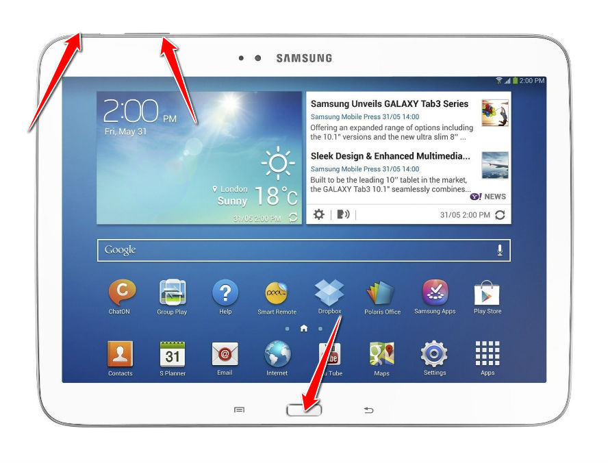 How to put Samsung Galaxy Tab 3 10.1 P5220 in Download Mode