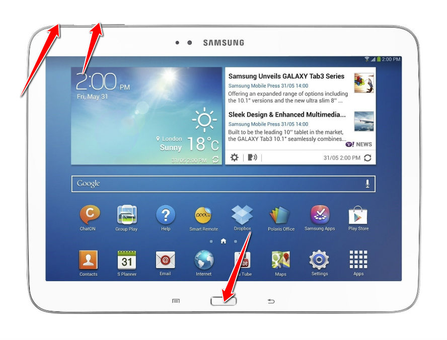How to put your Samsung Galaxy Tab 3 10.1 P5220 into Recovery Mode
