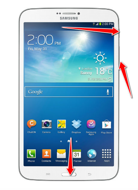 How to put Samsung Galaxy Tab 3 8.0 in Download Mode