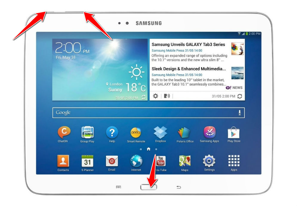 How to put Samsung Galaxy Tab 3 Plus 10.1 P8220 in Download Mode