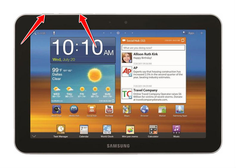 How to put Samsung Galaxy Tab 8.9 P7300 in Download Mode