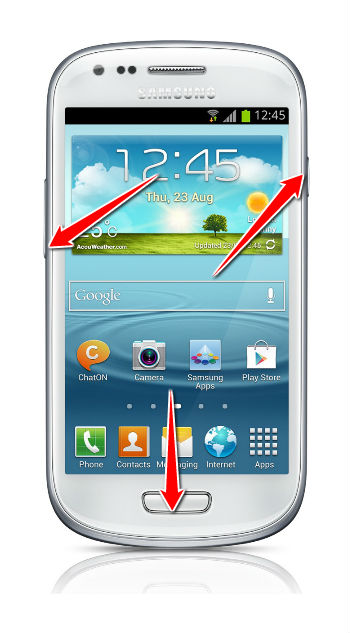 How to put Samsung I8200 Galaxy S III mini VE in Download Mode