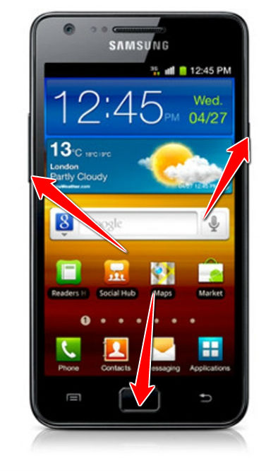 How to put Samsung I9100 Galaxy S II in Download Mode