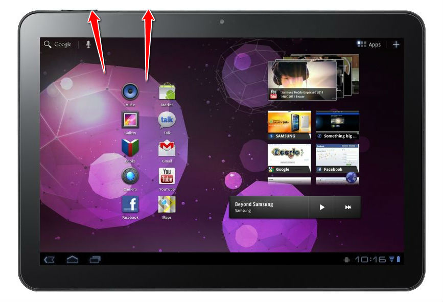 How to put Samsung P7100 Galaxy Tab 10.1v in Download Mode