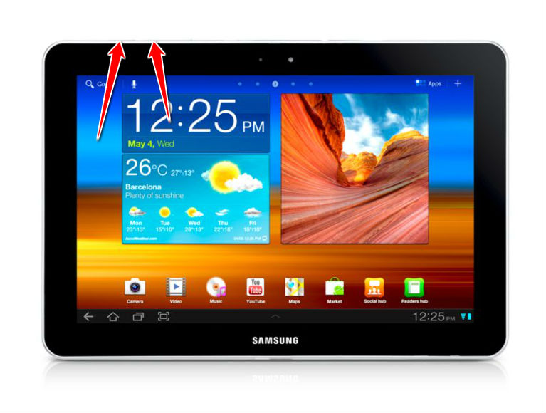 How to put your Samsung P7500 Galaxy Tab 10.1 3G into Recovery Mode