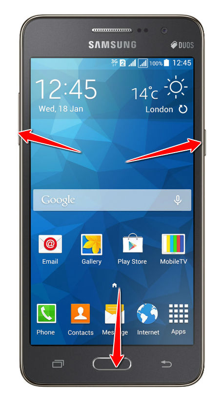 How to put Samsung Galaxy Grand Prime Duos TV in Download Mode
