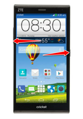 How to enter the safe mode in ZTE Grand X Max+
