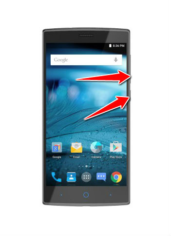 How to enter the safe mode in ZTE Zmax 2